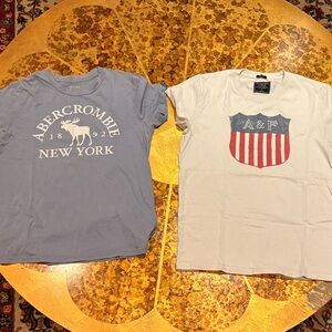 Abercrombie & Fitch Kids Blue and White T-Shirts 2 Pack